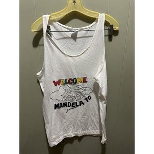 Vintage Tropic Isle Welcome Mandela to Jamaica Muscle Shirt Sz XL